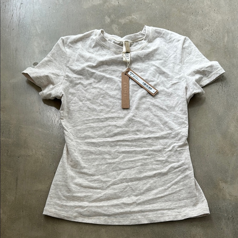 SKIMS Short Sleeve Tee in cream